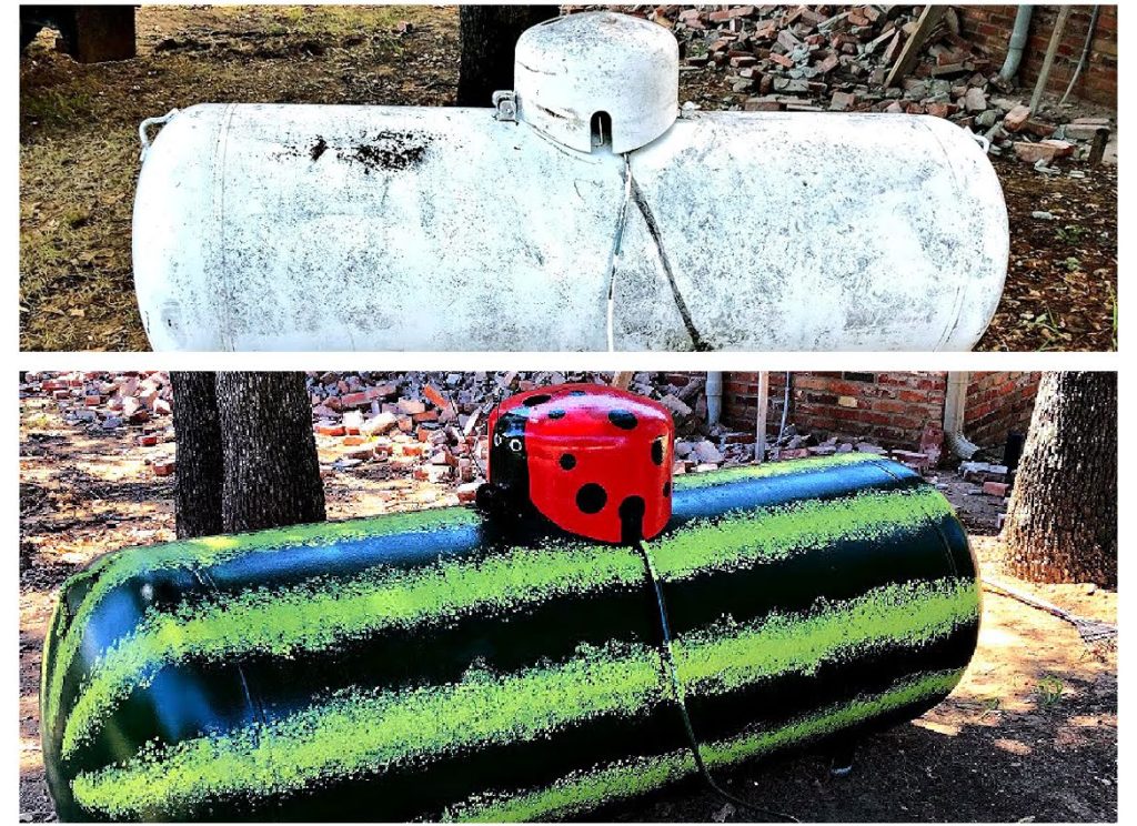 propane tank before and after