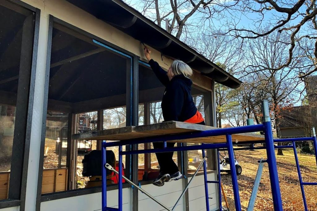 painting porch exterior