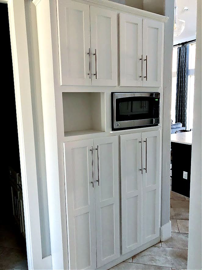 cabinets by microwave